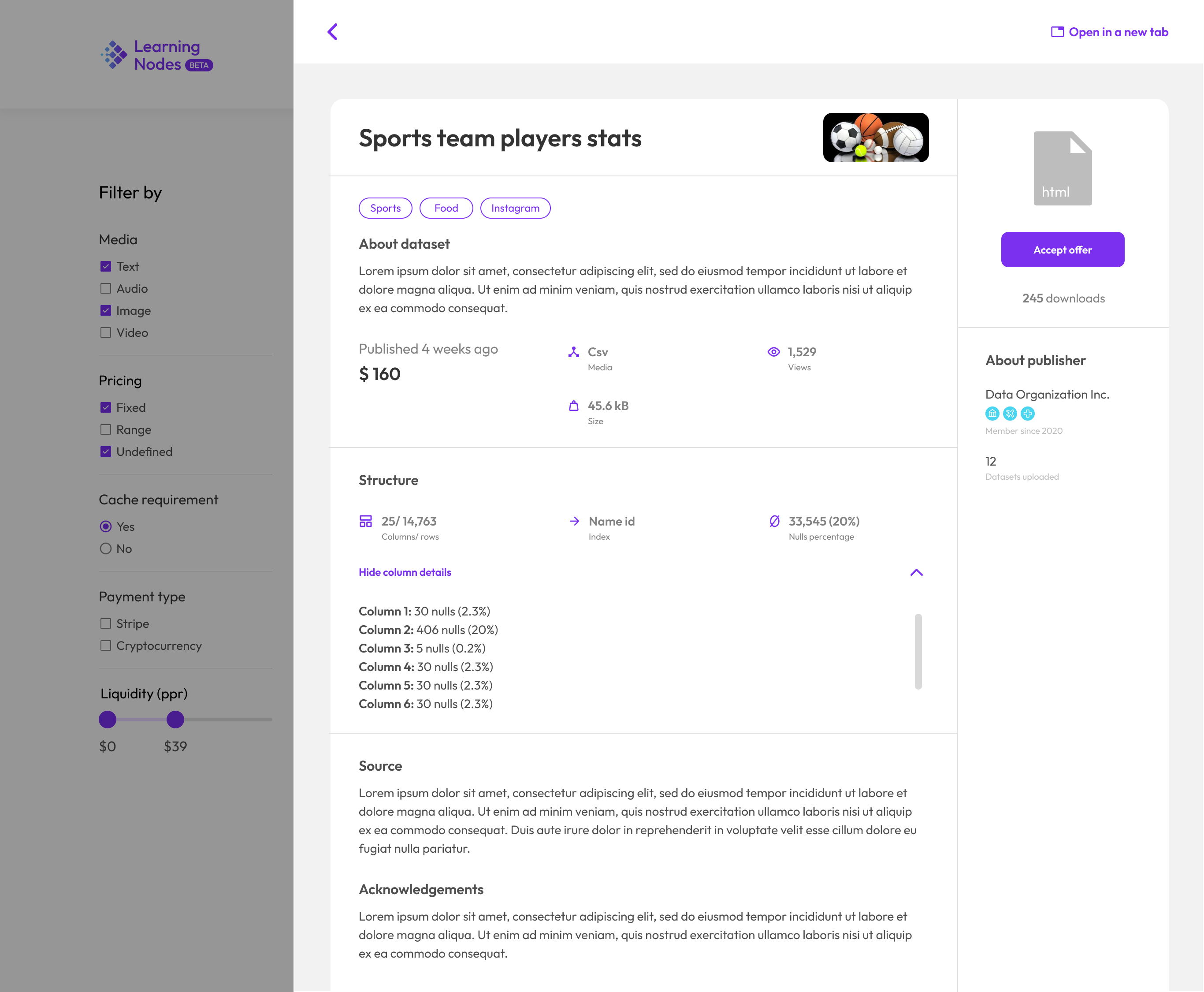 Compare different offers